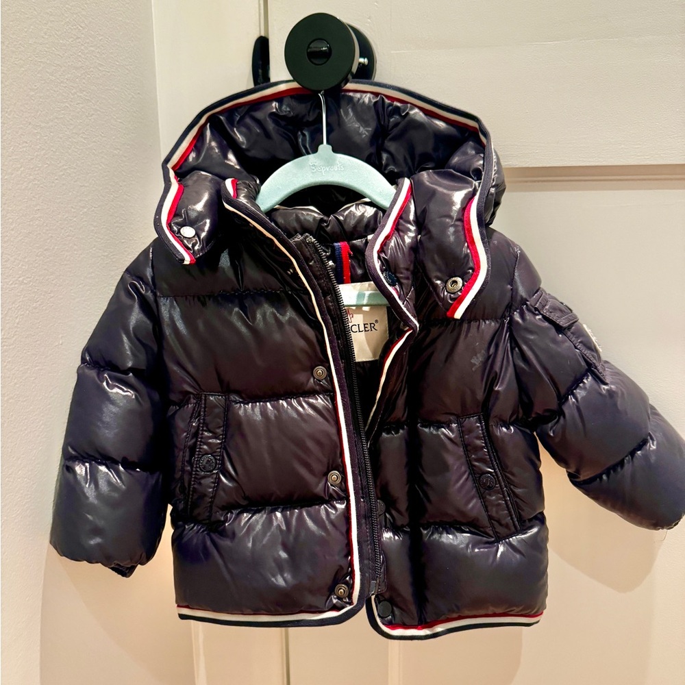 Navy Blue Moncler Baby Puffer Jacket Coat 9-12 Months